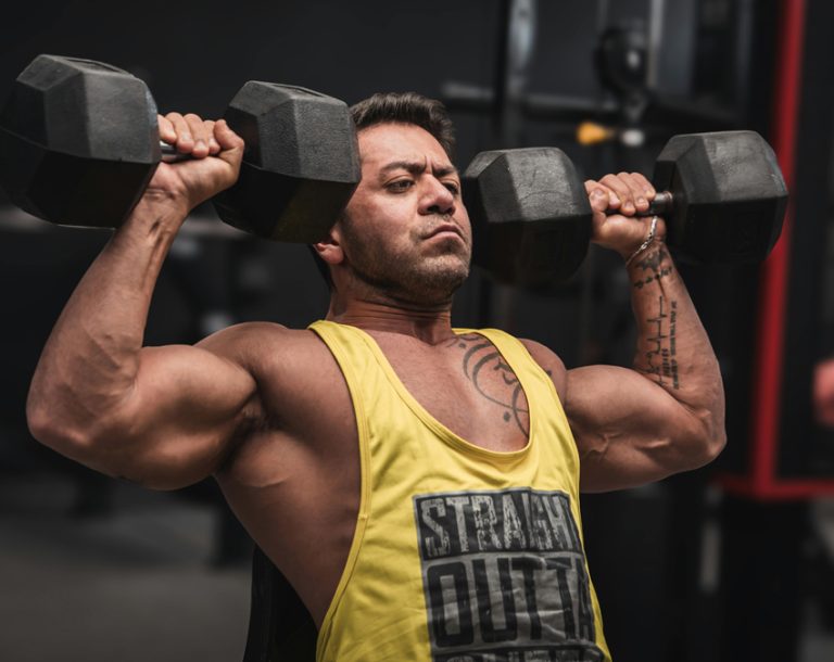 latihan shoulder dumbbell